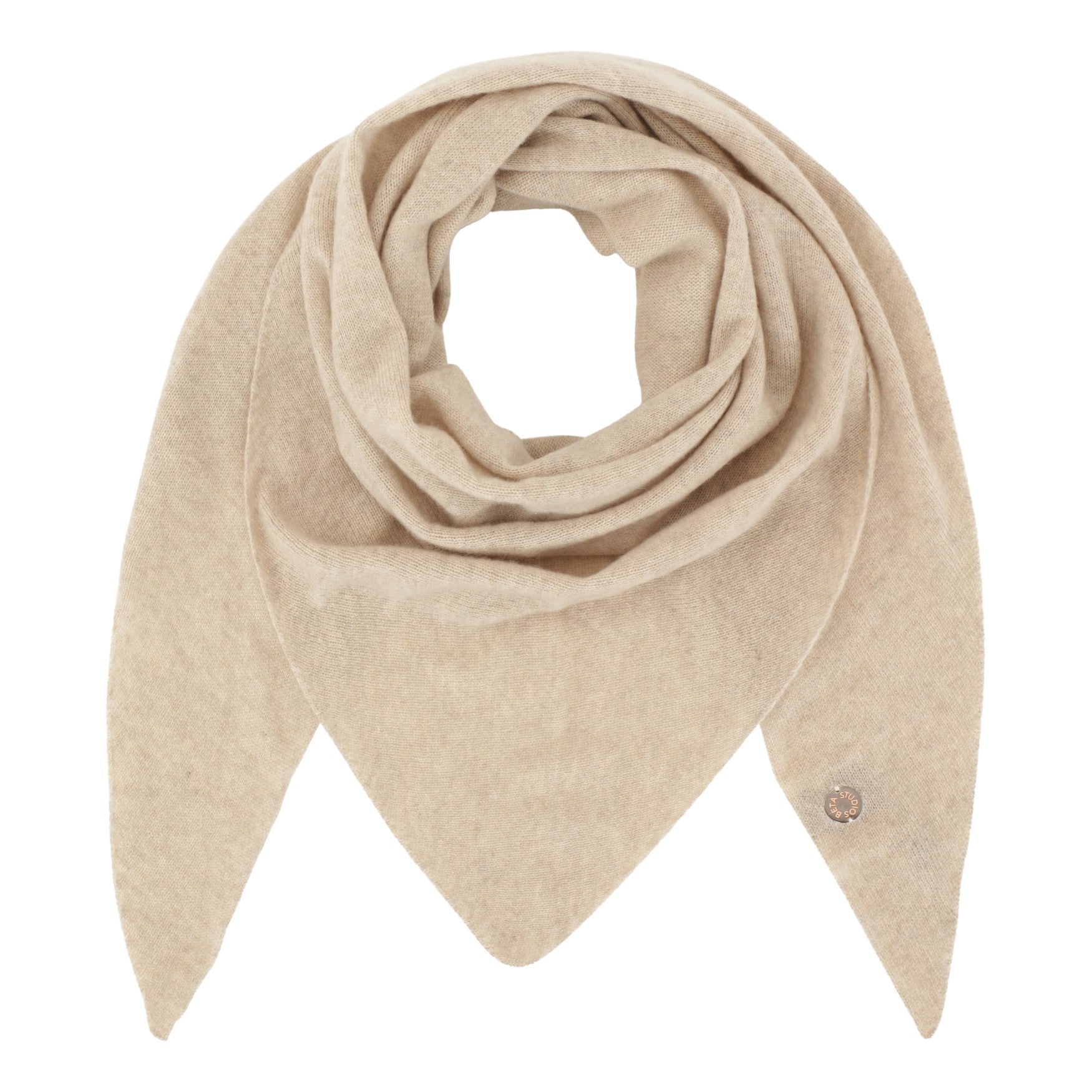 Triangle Cashmere halstørklæde - Sand Mel
